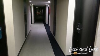 Luci In A Hotel With Sexy Lingerie, Calls The Room Service For Intense Sex And A Lot Of Semen