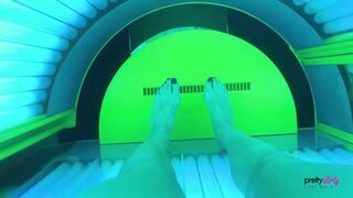 Tanning Bed Candid Feet Tease Day 3 Preview