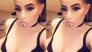 Young Teen Gets Spitroasted And Has Threesome For Big Creampie With Double Barrel Blowjob On Snapchat - Ameliaskye