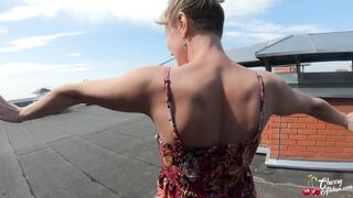 Horny Milf Anal Sex On Roof - Ass To Mouth And Public Facial