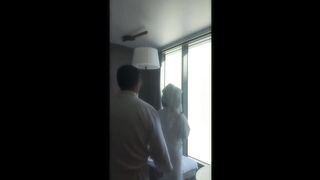 Bound In The Hotel Robe And Fucked In The Open Window After Her Shower - Fan Request For Towellove