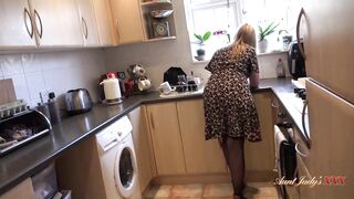 Auntjudysxxx - Gorgeous Bbw Milf Charlie Rae Fucks Her Lazy Step Nephew In The Kitchen