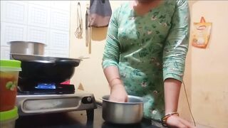 Indian Hot Wife Got Fucked While Cooking In Kitchen