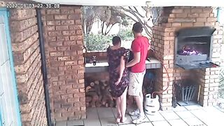 Spycam: Cc Tv Self Catering Accomodation Couple Fucking On Front Porch Of Nature Reserve