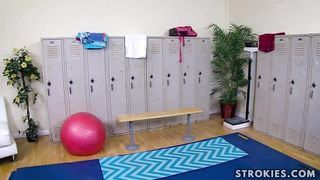 Nicole Bexley's Wet Stroking Locker Room Workout