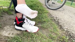 Dirty White Socks In A Park