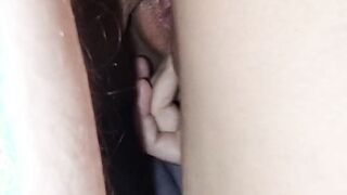 Giant Cumshot Over Tiny Petite Teen Ass After Amazing Fuck Session