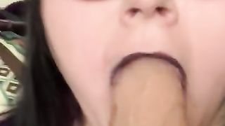 Gagging On A Dildo