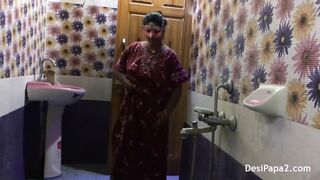 Full Desi Bhabhi Sexy In Saree Dress Indian Style Bathroom Fucking In Morni