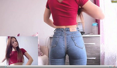 Petite Amateur Teen With Perfect Ass Trying Super Tight Jeans