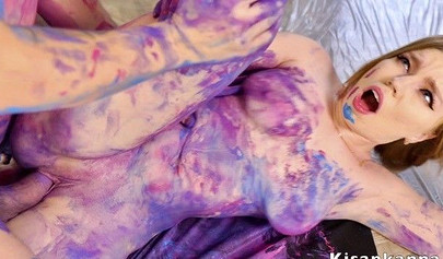 Curvaceous Teen Gets Banged By Her Body Painting Instructor