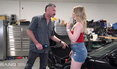 Stunning Kenzie Madison Fucks Her Mechanic After Car Troubles