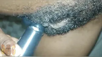 Fucking My Hairy Pussy With My Black Dildo