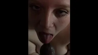 Redhead Bbw Gives Sloppy Pov Bbc Blowjob And Swallows Cum