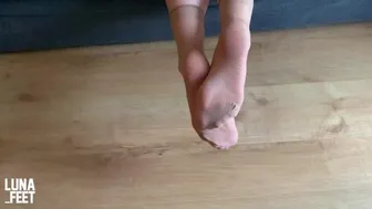 Playing With My Feet In Sexy Nylon Socks - Amateur Foot Fetish