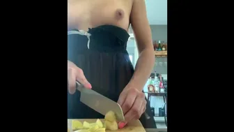 Teen Slut Making Daddy Dinner