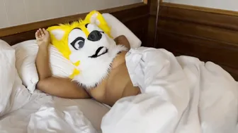 Cute Female Furry Takes Her Morning Shower