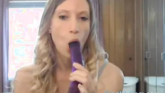 She Takes A Huge Dildo In Her Ass