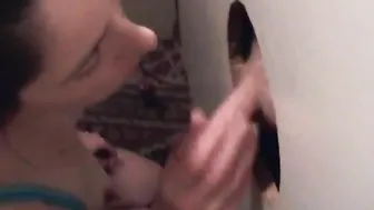 Glory Hole Surprise Premature Cum