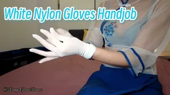 Sexy Long Nylon Gloves Teasing And Handjob