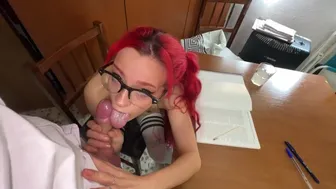 Schoolgirl Sucks Teacher's Cock And Gets Fucked Hard