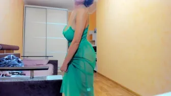 Myla_Angel Dances In Green Transparent Dress