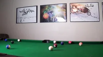 Fucking My Tight Pussy On My Friend's Pool Table Like A Little Whore