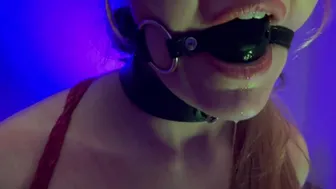 Ballgag, Dripping, Blindfolded In Bondage