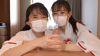 Japanese Girls Gives A Guy A Handjob Wearing A Shrine Maiden Cosplay