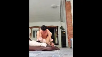 Sexo Romantico En La Terraza Con La Vecina Mirando