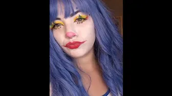 Clowngirl Aimeek19 Enjoys A Slutty Night By Teasing A Fan, Sucking His Cock, And Using A Fleshlight