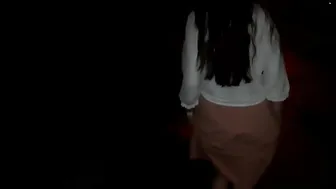 Naked Girl Walking In The City At Night