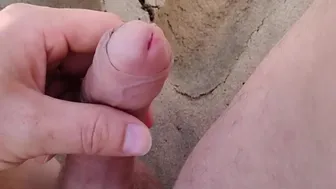 Masturbation Handjob On The Beach Looking At A Naked Woman Walking On A Public Beach With Her Tits A