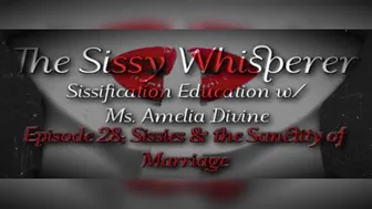 The Sissy Whisperer; Episode 28 - Sissies & The Sanctity Of Marriage