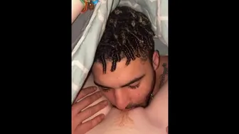 Cute Lightskin Tinder Date Eating My Furry Ginger Pussy Under The Covers