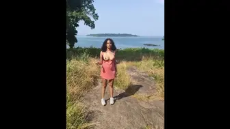 The Beach Real Solo Female Being Recorded Public Outside