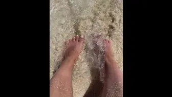 My Feet Playing In The Wet Slimy Sand