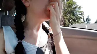 Public Masturbation: Inserting A Tampon While Driving