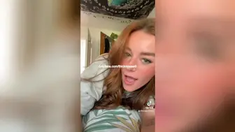 Cute 18Yo Brunette Playing With A Big Juicy Cock On Tiktok Live