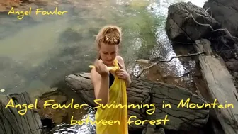 Angel Fowler Taking Shower In Mountains