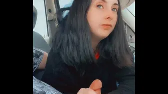 Shy E Girl Gives Head In Grocery Parking Lot