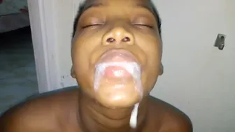 Who Said It's No Nut November Cumshot In Ebony Model Sexy Thotty Mouth