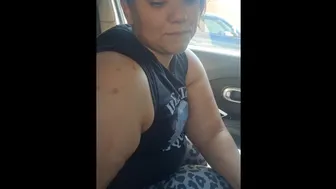 Latina Bbw Strips Down And Squirts In Her Car