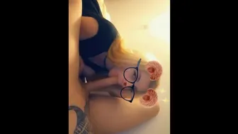 Snapchat Filtered Lesbian Bitch Eats My Dick As Well Before Guys Will Gang Her