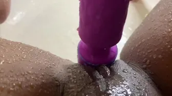 Leg Shaking Orgasm In The Shower With My Vibrating Toy