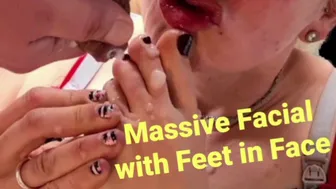 Massive Facial With Feet In Face, Lcof 4/10 Series Feetcouple69 Licking Cum