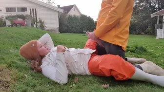 Sex And Squirt On Wife's Rainwear