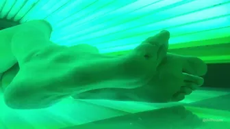 Tanning Bed Candid Feet Tease Day 1 Preview