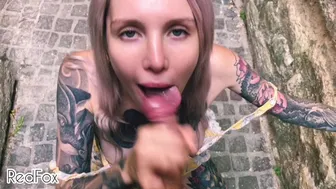 Public And Sloppy Pov Bj On A Paris Street From A Beautiful Blonde - Redfox