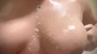 Horny Housewife Milf In The Tub! Squeezes Huge Natural Tits. Soap Bubble Tits Xxx